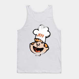 Jeff - Retro Burger Chef Mascot Tank Top